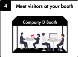 Meet visitors at your booth